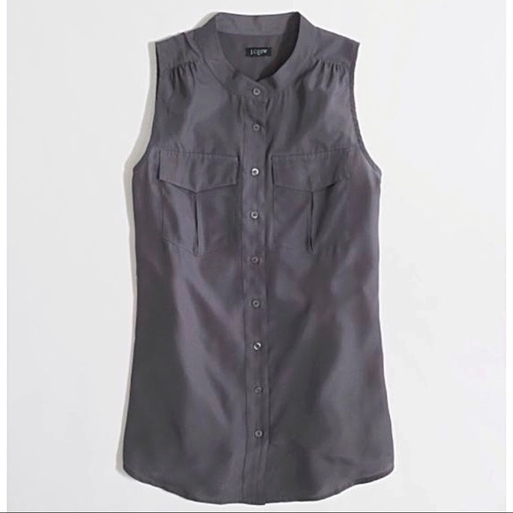 J. Crew Draped sleeveless Pocket button-down tank0 - Picture 2 of 6
